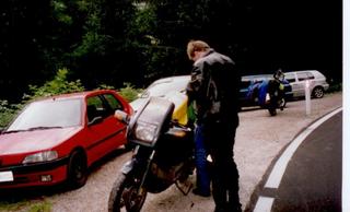 Kupplungszug-Reparatur an K100 am Timmelsjoch